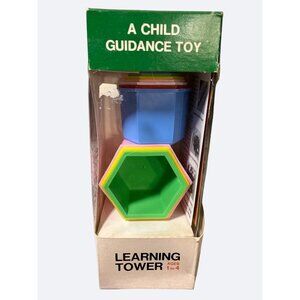Child Guidance Toys NO.90 Learning Tower 12 Blocks w/Animal Designs Original Box